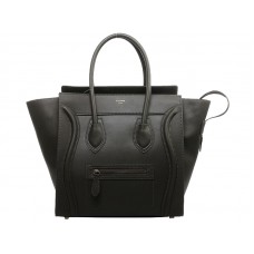 Bolso tote mediano Celine de piel de becerro verde oscuro