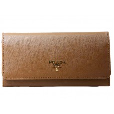 Cartera Prada de piel Saffiano marrón