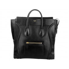 Bolso grande Celine Luggage de piel de becerro negra