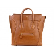 Bolso grande Celine Luggage en piel de becerro color camello