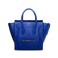 Bolso tote mediano Celine de piel de becerro azul real