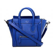 Mini bolso tote Celine de piel de becerro azul
