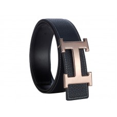 Cinturón de piel Togo de Hermes con hebilla Everose H negra