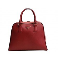 Bolso Prada Saffiano con asa superior enmarcada en rojo