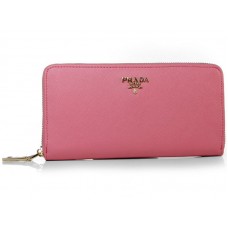 Cartera Prada Saffiano Zippy Rosa Oscuro