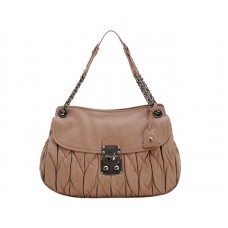 Bolso de hombro Miu Miu Matelasse marrón