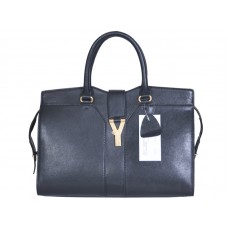 Bolso grande de piel Cabas Chyc de Yves Saint Laurent, color negro