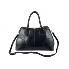 Bolso Prada de piel de ciervo brillante con asa superior, color negro
