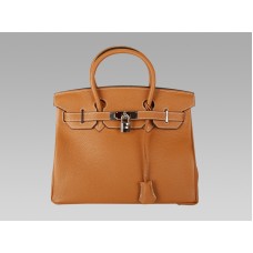 Hermes Birkin 30cm Togo Cuero Marrón Dorado