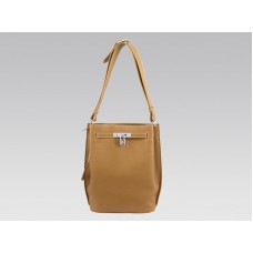 Hermes So Kelly 22cm Clemence Marrón Oro