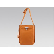 Hermes So Kelly 22cm Clemence Naranja