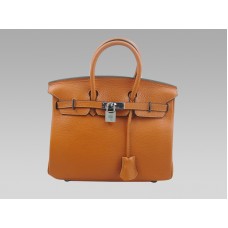 Hermes Birkin 25 Togo Cuero Naranja