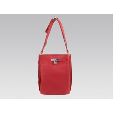 Hermes So Kelly 22cm Clemence Rojo