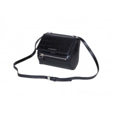 Bolso mini Pandora Box de Givenchy en piel de cocodrilo negra