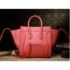 Bolso tote cuadrado Phantom de Celine, de piel Epsom, color naranja