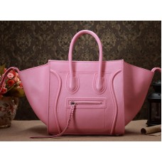 Bolso tote cuadrado Phantom de Celine, de piel Epsom, color rosa