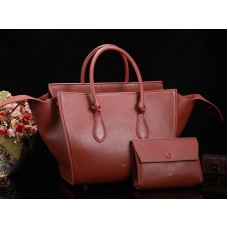 Bolso Celine Tie Nano con asa superior de cuero marrón
