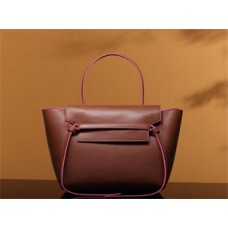 Mini bolso de cinturón Celine de piel de becerro lisa en color camello rosa
