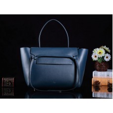 Mini bolso de cinturón Celine de piel de becerro lisa azul noche