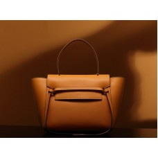 Mini bolso de cinturón Celine de piel de becerro lisa amarilla