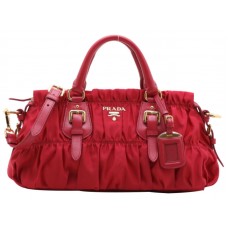 Bolso Prada Tessuto Gaufre de nailon con asa superior en rosa intenso
