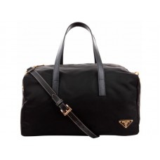 Bolso Prada Vela de nailon con asa superior, color negro