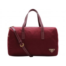 Bolso Prada Vela de nailon con asa superior en color burdeos