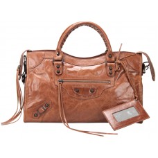 Bolso urbano clásico mediano de Balenciaga, marrón