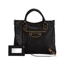 Bolso Velo Balenciaga con borde metálico dorado y negro