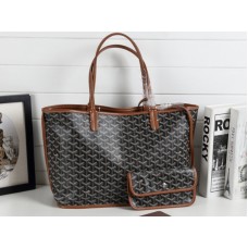 Bolso tote reversible Goyard Anjou mm negro marrón
