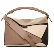 Bolso Puzzle Loewe Avellana Negro Marfil