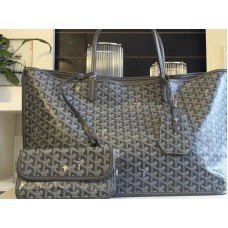 Bolso tote reversible Goyard Anjou Gm gris