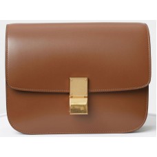 Bolso Celine mediano clásico en caja de piel de becerro color camello 1641732