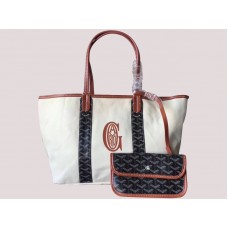 Bolso Goyard Anjou reversible de lona mm negro H-gotogg3456s