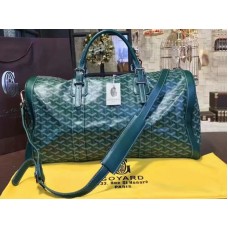 Goyard Goyardine Croisiere 35 Verde Con Adornos De Piel Verde 2308-3