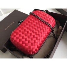 Bottega Veneta Clutch Con Nudo En Boucher Intreccio Rojo