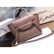 Riñonera Celine Micro de piel de becerro granulada rosa oscuro