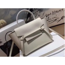 Riñonera Celine Micro de piel de becerro granulada gris claro