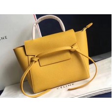 Riñonera Celine Micro de piel de becerro granulada amarilla