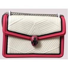 Bolso de hombro Bvlgari Serpenti Forever Blanco Rosa