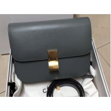 Bolso Celine mediano clásico en caja de piel de becerro gris