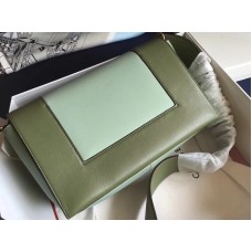 Bolso de hombro Celine de marco mediano, color azul y verde