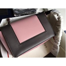 Bolso de hombro Celine de tamaño mediano, color rosa y negro