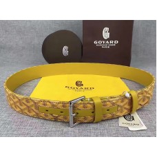 Cinturón Goyard Chevron Goyardine de piel Amarillo