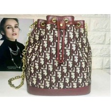 Bolso grande con cordón Dior Diorissimo en color burdeos