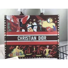Bolso tote Dior Book Tote de piel de ante multicolor y marrón