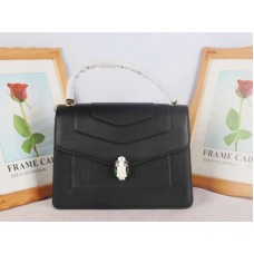 Bvlgari Flap Cover Serpenti Forever 25cm Piel de becerro Negra
