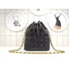 Bolso de mano Dior Miss Dior de piel de cordero negro
