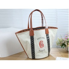 Tote Goyard Belharra Biarritz Reversible Marrón Y Negro