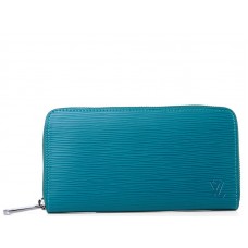 Organizador con cremallera de cuero Epi de Louis Vuitton, azul